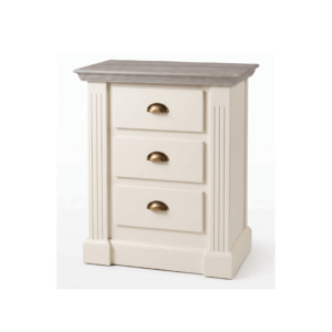Mesa de Luz de Madera 3 Cajones Amor