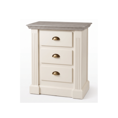 Mesa de Luz de Madera 3 Cajones Amor